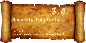 Baumfeld Gabriella névjegykártya